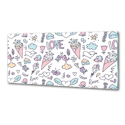 Spatplaat keuken Romantisch patroon