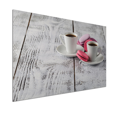 Glazen achterwand keuken Koffie en koekjes