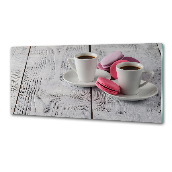 Glazen achterwand keuken Koffie en koekjes