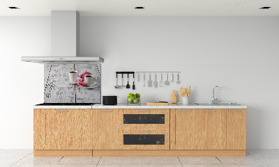 Glazen achterwand keuken Koffie en koekjes