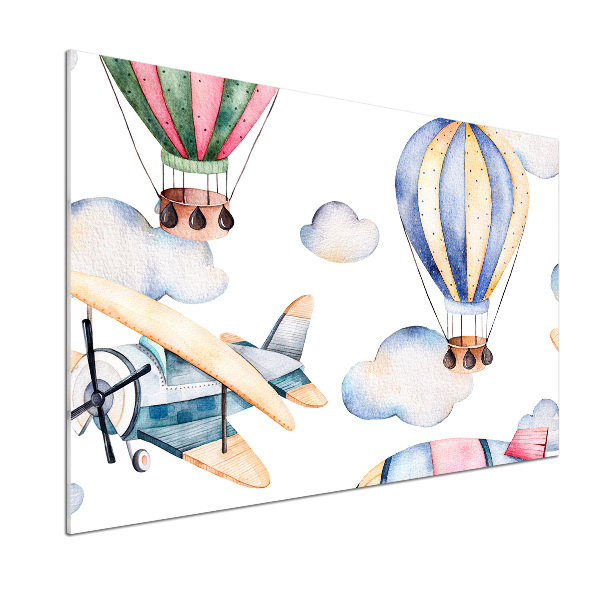 Keuken achterwand Vliegtuigen en ballonnen