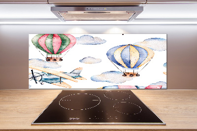 Keuken achterwand Vliegtuigen en ballonnen