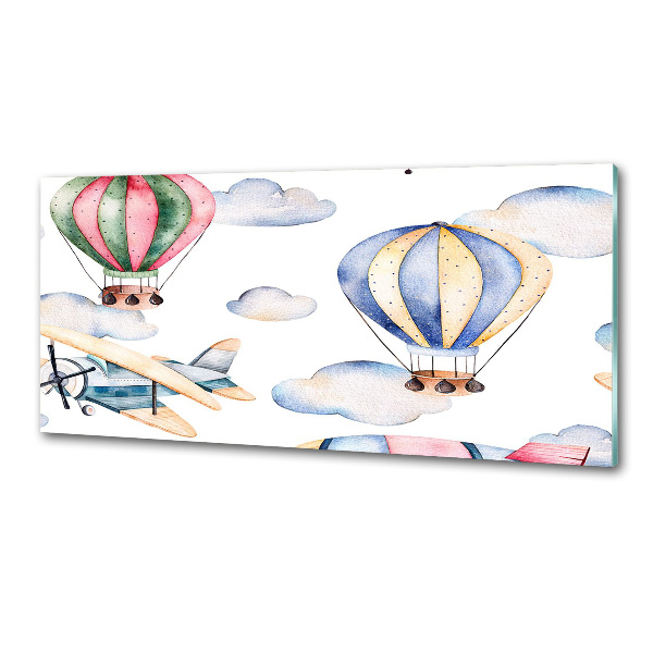 Keuken achterwand Vliegtuigen en ballonnen