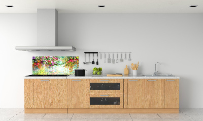 Achterwand keuken Veelkleurige bloemen