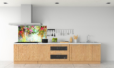 Achterwand keuken Veelkleurige bloemen