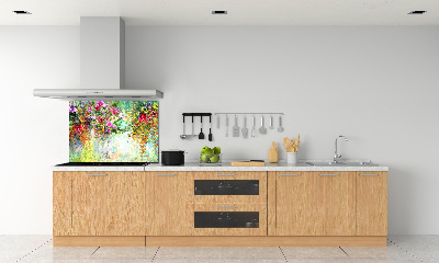 Achterwand keuken Veelkleurige bloemen