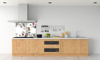 Spatplaat keuken Bloemenpatroon