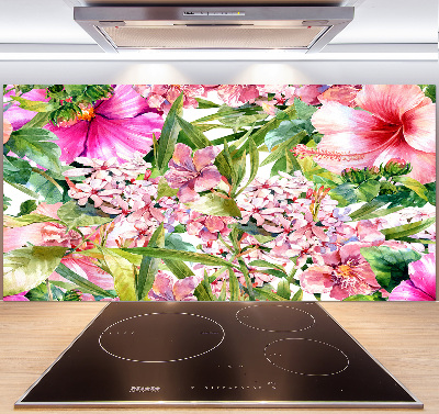 Keuken achterwand Bloemenpatroon