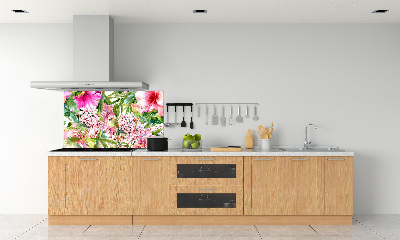 Keuken achterwand Bloemenpatroon