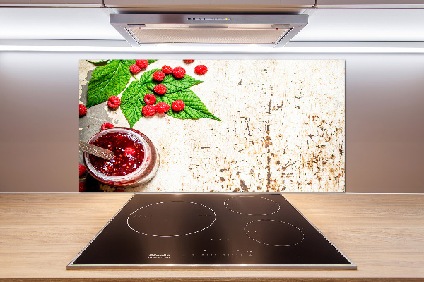 Spatscherm keuken Frambozenjam