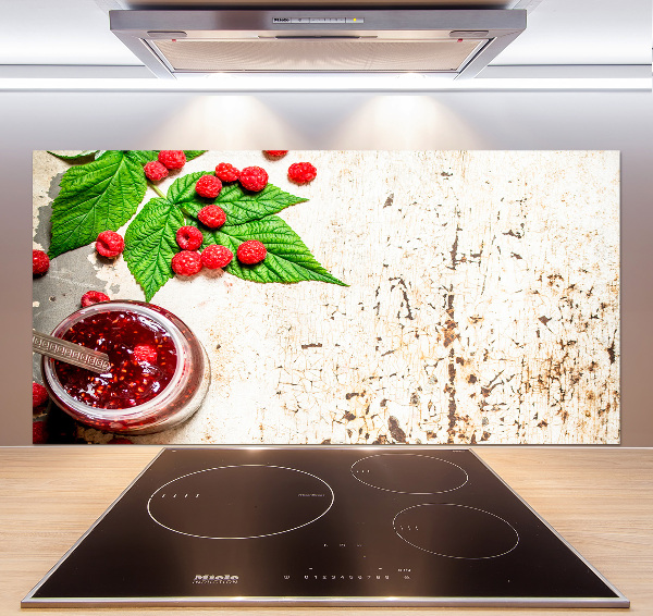 Spatscherm keuken Frambozenjam