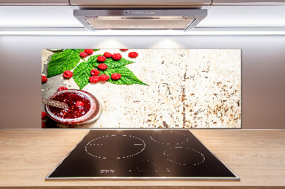 Spatscherm keuken Frambozenjam