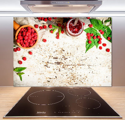 Spatscherm keuken Frambozenjam