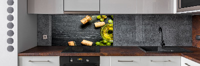 Keuken achterwand Witte wijn en fruit