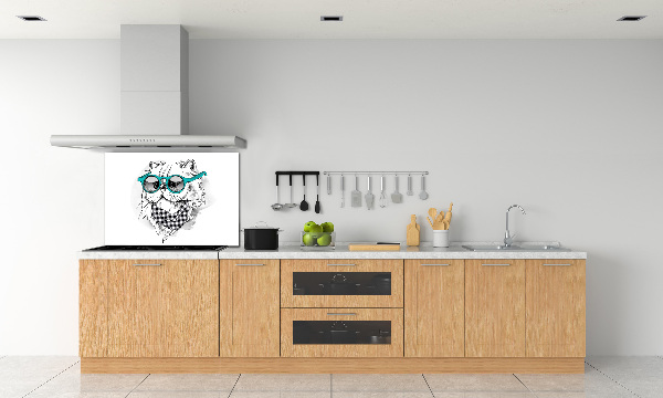 Achterwand keuken Kat met bril