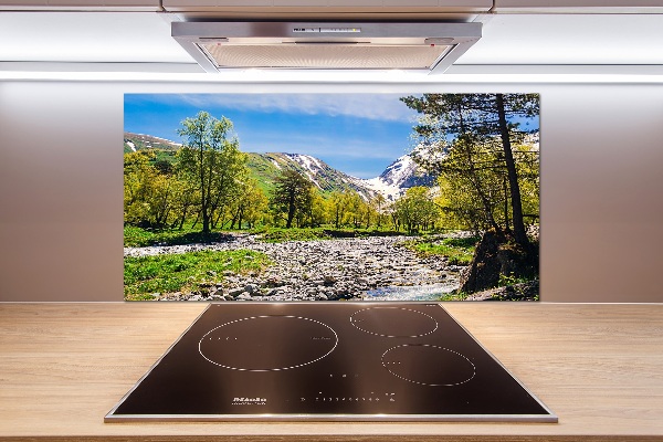 Keuken achterwand Een rivier in de bergen