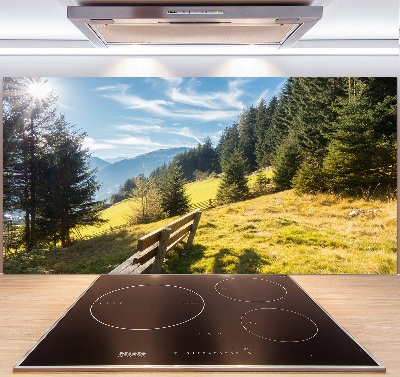 Spatscherm keuken De herfst in de bergen