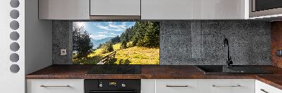 Spatscherm keuken De herfst in de bergen