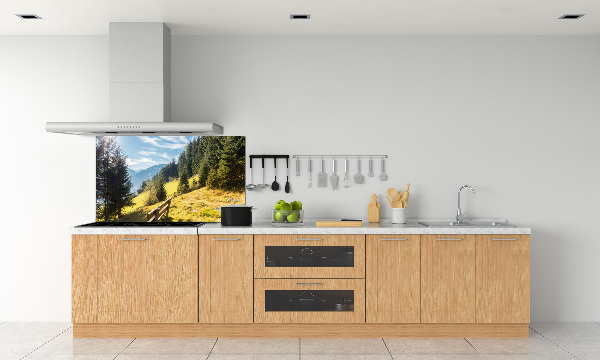 Spatscherm keuken De herfst in de bergen