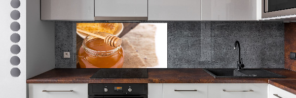 Glazen achterwand keuken Honing