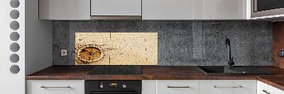 Glazen achterwand keuken Kompas op de kaart