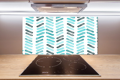 Spatplaat keuken Blauwe visgraat