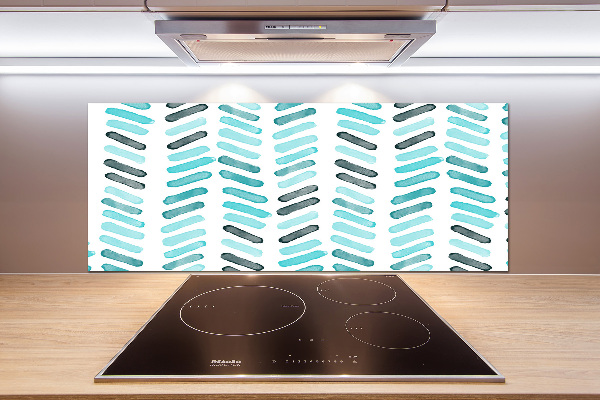 Spatplaat keuken Blauwe visgraat