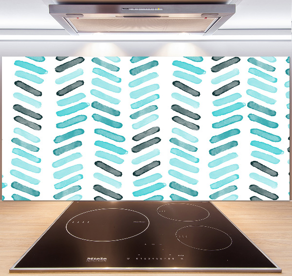 Spatplaat keuken Blauwe visgraat