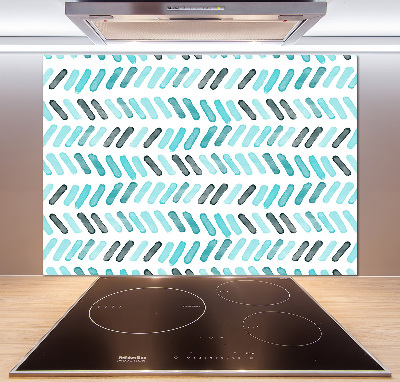 Spatplaat keuken Blauwe visgraat