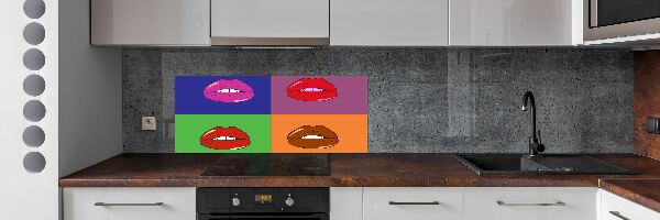 Spatplaat keuken Kleurrijke lippen