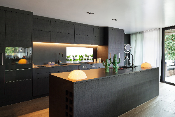 Glazen achterwand keuken Kruiden