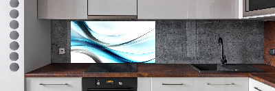 Glazen achterwand keuken Abstracte golven