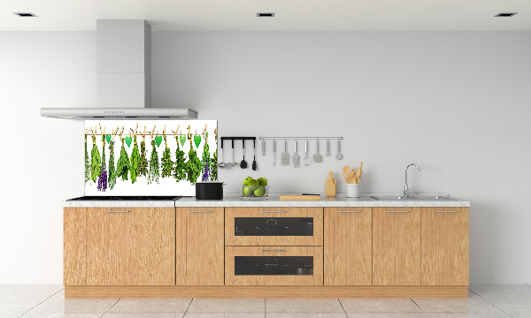 Spatscherm keuken Kruiden aan een touwtje