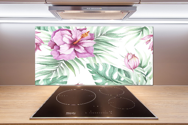 Keuken achterwand Hawaiiaanse bloemen