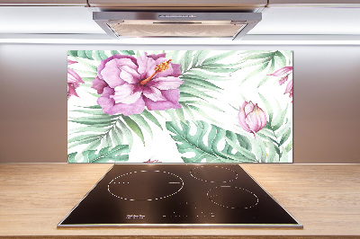 Keuken achterwand Hawaiiaanse bloemen