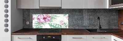 Keuken achterwand Hawaiiaanse bloemen