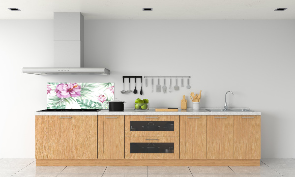 Keuken achterwand Hawaiiaanse bloemen