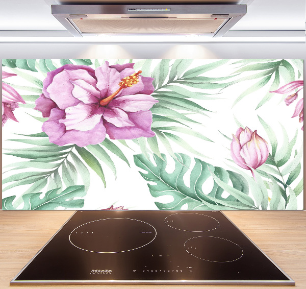 Keuken achterwand Hawaiiaanse bloemen