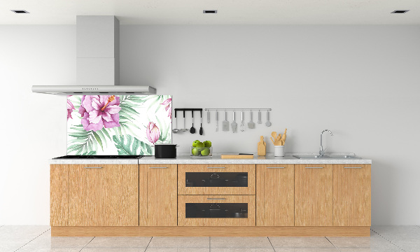 Keuken achterwand Hawaiiaanse bloemen