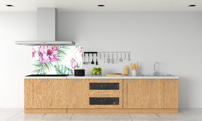 Keuken achterwand Hawaiiaanse bloemen