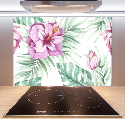 Keuken achterwand Hawaiiaanse bloemen