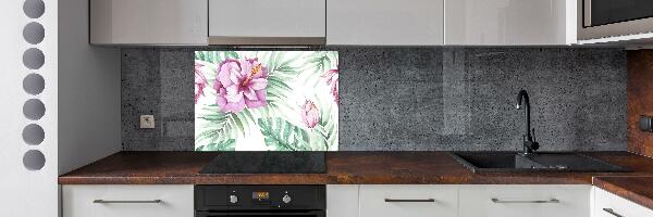 Keuken achterwand Hawaiiaanse bloemen