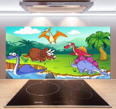 Glazen achterwand keuken Dinosaurussen