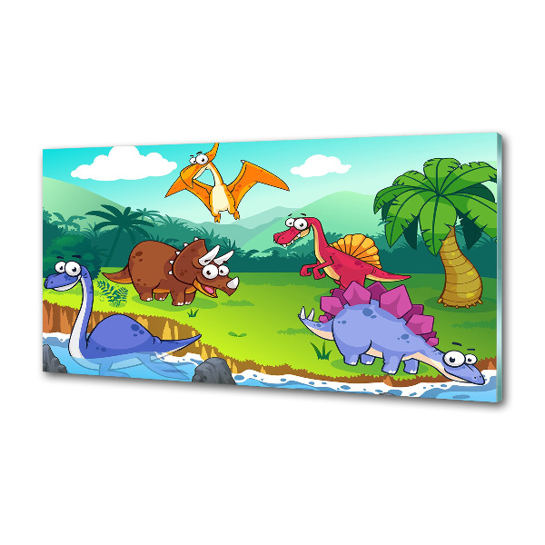 Glazen achterwand keuken Dinosaurussen