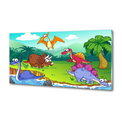 Glazen achterwand keuken Dinosaurussen