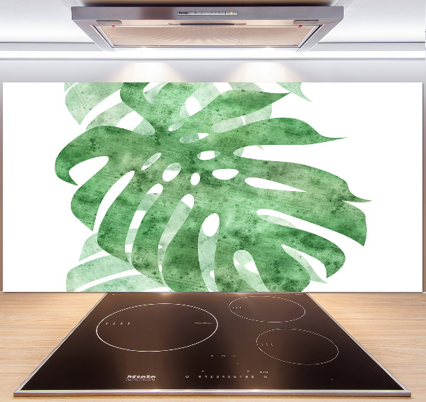 Spatscherm keuken Monstera