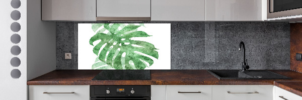 Spatscherm keuken Monstera