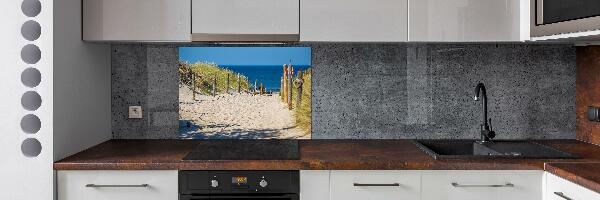 Spatscherm keuken duinen aan zee