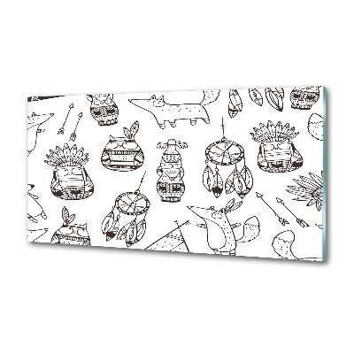 Spatscherm keuken Indische uilen