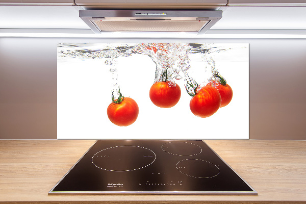 Glazen achterwand keuken Tomaten onder water